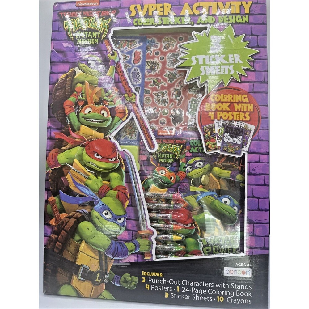 Teenage Mutant Ninja Turtles Coloring Book 'We've Got a Mission' with Stickers
